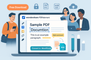 Wondershare PDFelement Free Download: Modern PDF editor software with editing, conversion, and security tools for professionals.